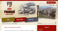Desktop Screenshot of obec-podhradi.cz